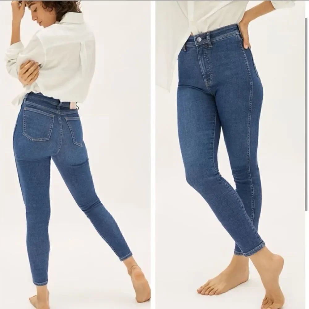 Everlane The Way High Clean Front Skinny Jean Vintage Blue Wash
